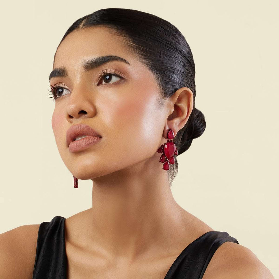 Crimson Luxe Dangler Earrings