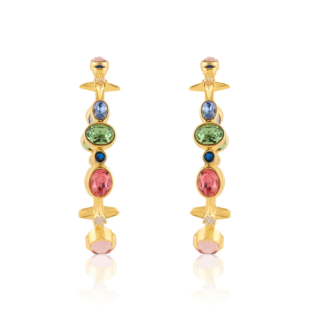 Sunera's Lil Gem Drop Hoops