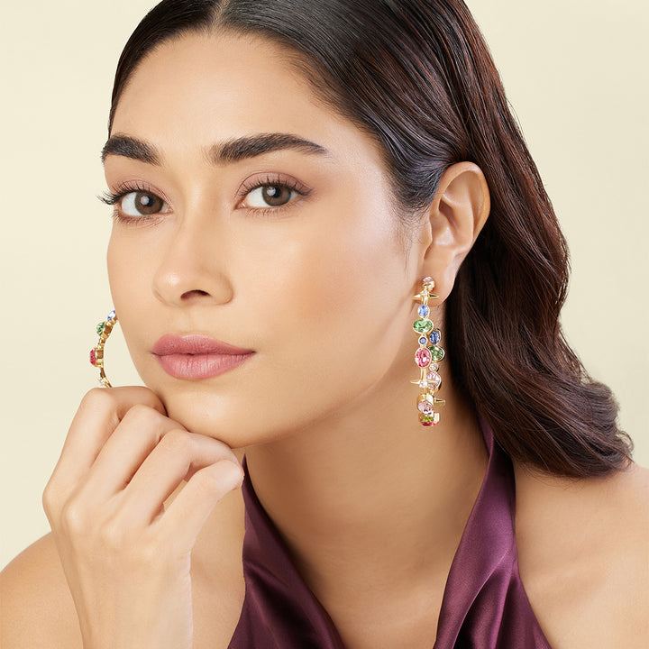 Sunera's Lil Gem Drop Hoops