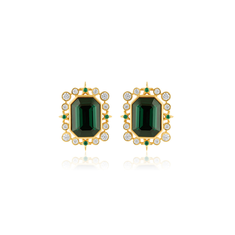 Emerald Twilight Stud Earrings