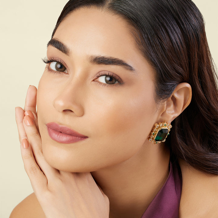 Emerald Twilight Stud Earrings