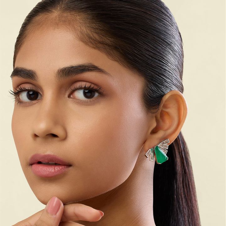 Gatsby Emerald Studs