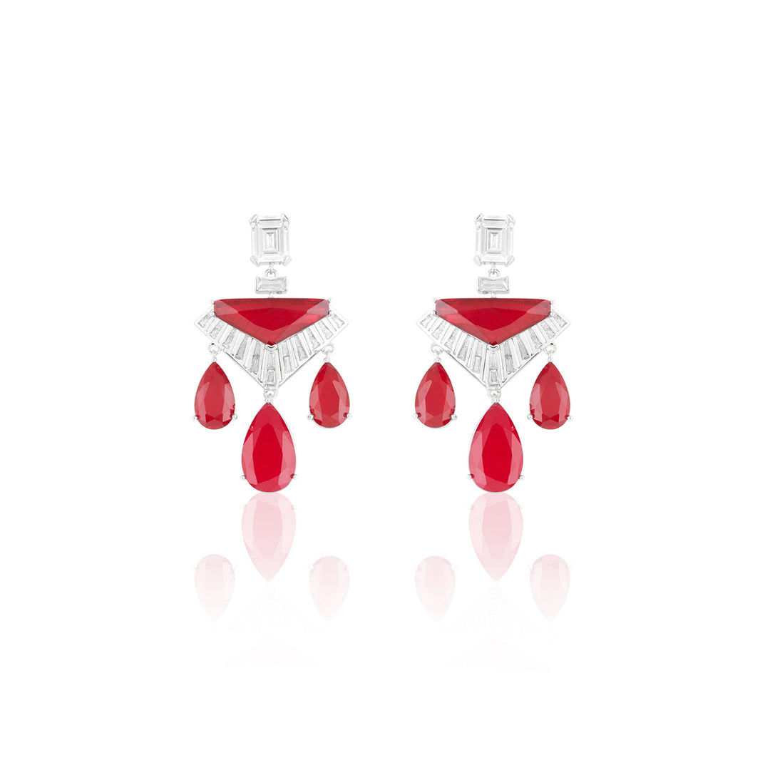 Angulaire Ruby Danglers