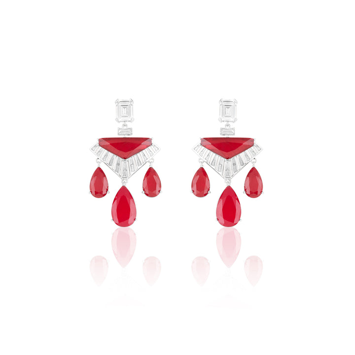 Angulaire Ruby Danglers