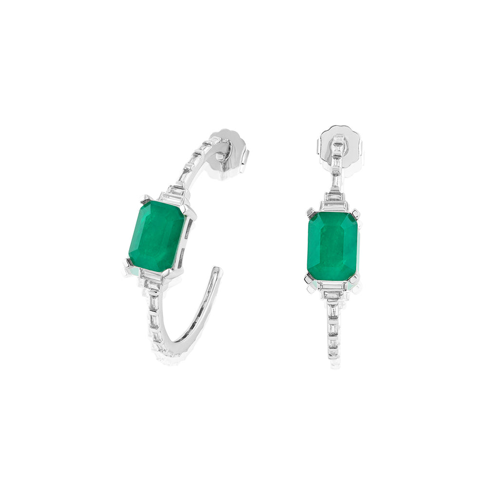 Aureline Emerald Hoops