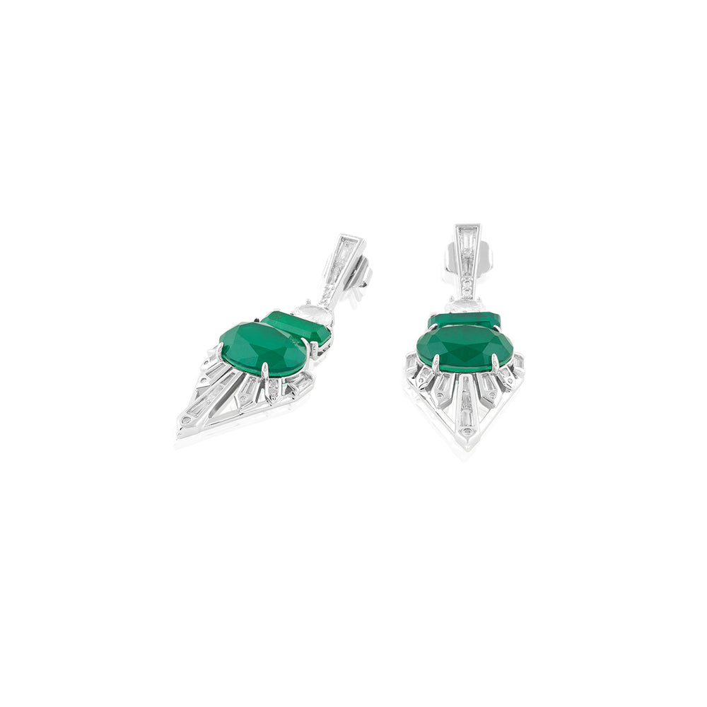 Charlestone Emerald Danglers