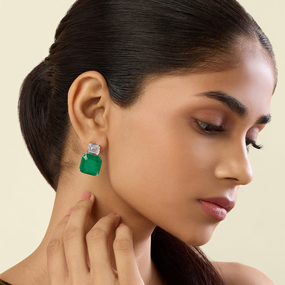 Manhattan Emerald Studs