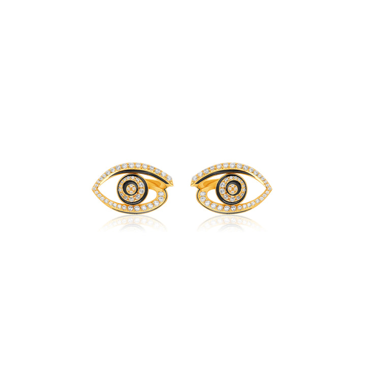 Somnia Eye Studs In 18Kt Gold Plated