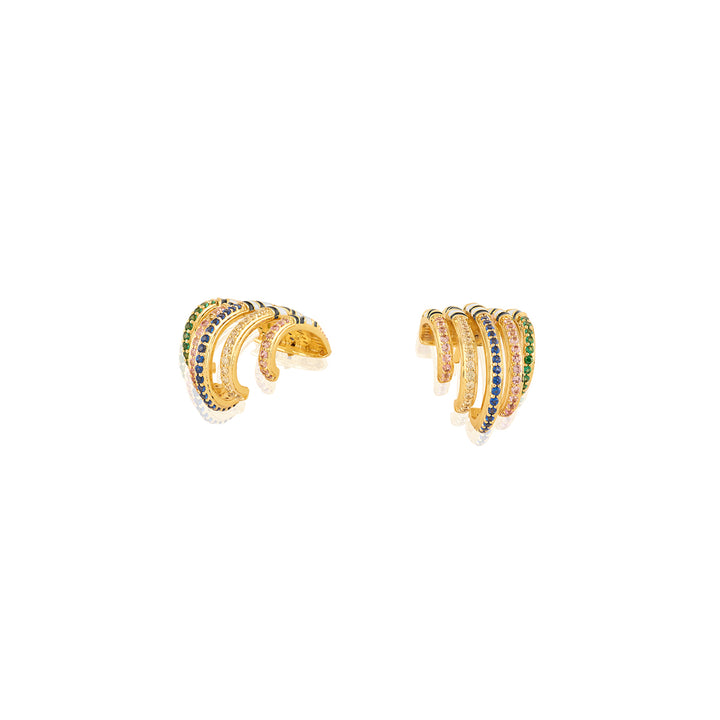Ethera Eye Earrings In 18Kt Gold Plated