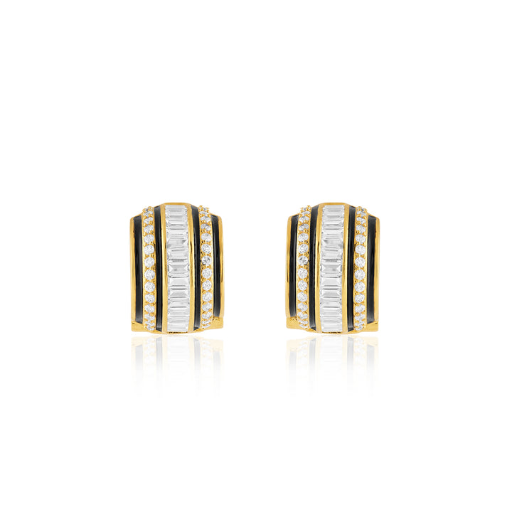 Mirage Huggie Hoops In 18Kt Gold Plated
