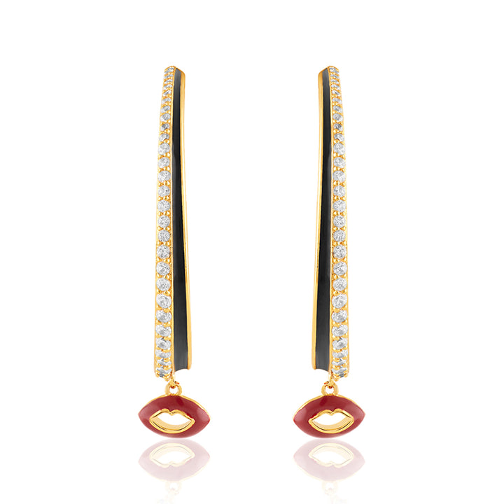 Hypnos Charm Hoops In 18Kt Gold Plated