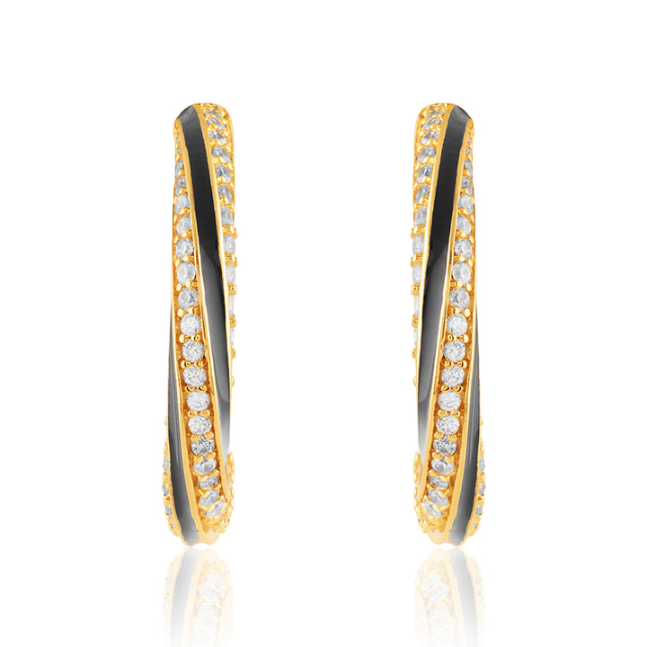 Phantasma Double Hoops In 18Kt Gold Plated