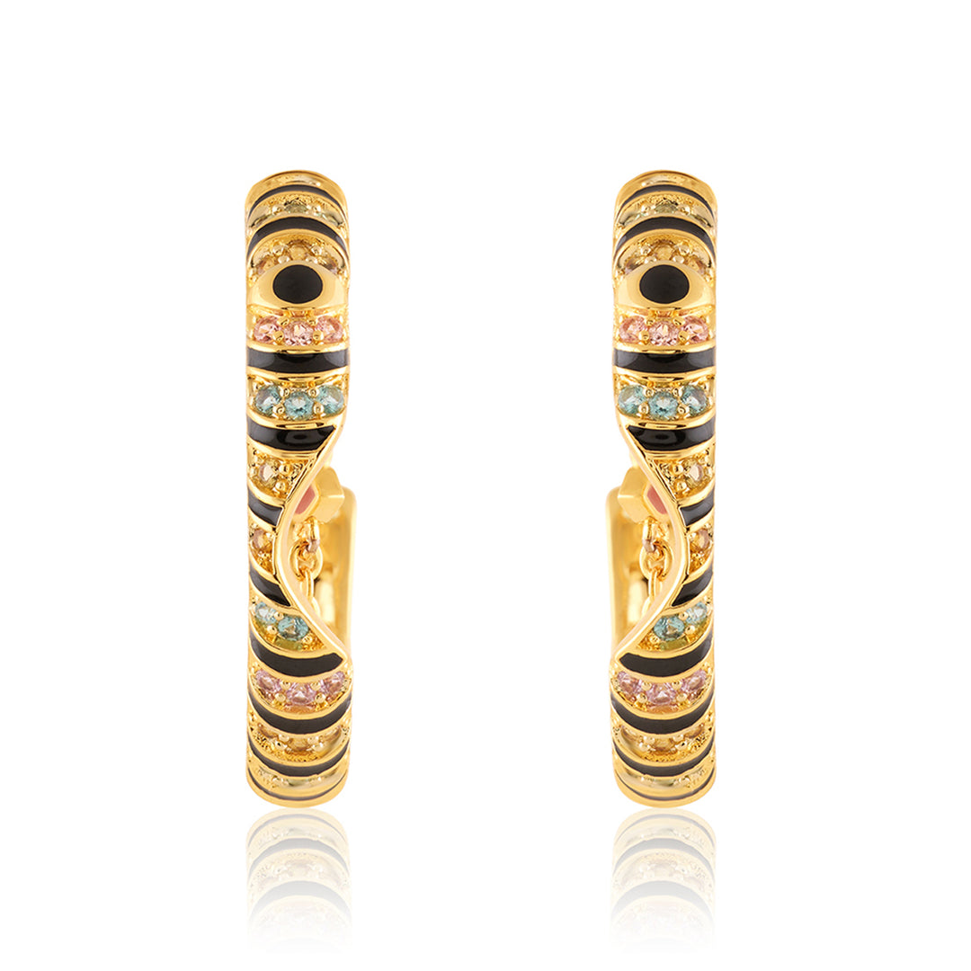 Illusia Statement Earrings In 18Kt Gold Plated