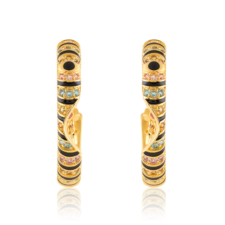 Illusia Statement Earrings In 18Kt Gold Plated