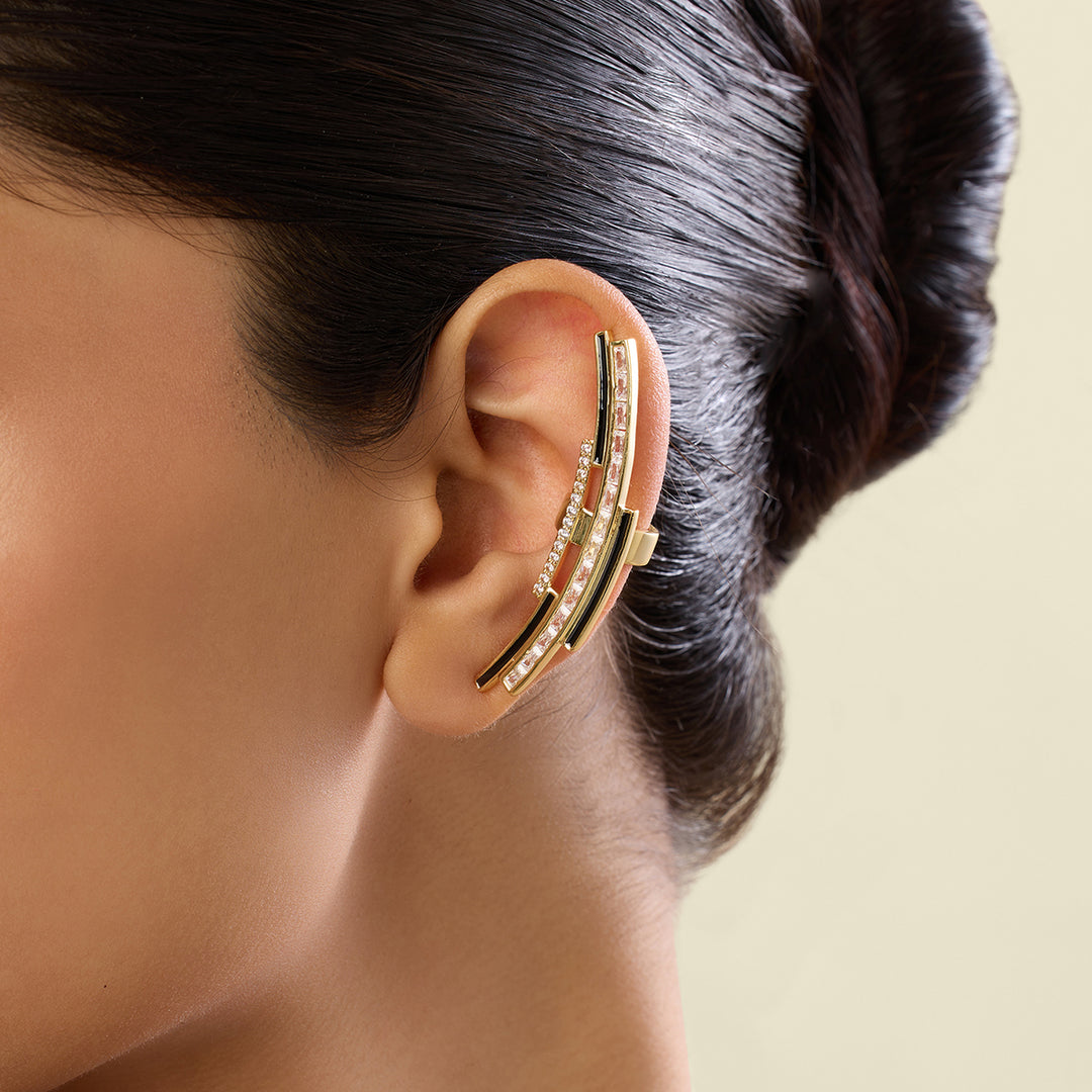 Mirova Ear Cuffs In 18Kt Gold Plated