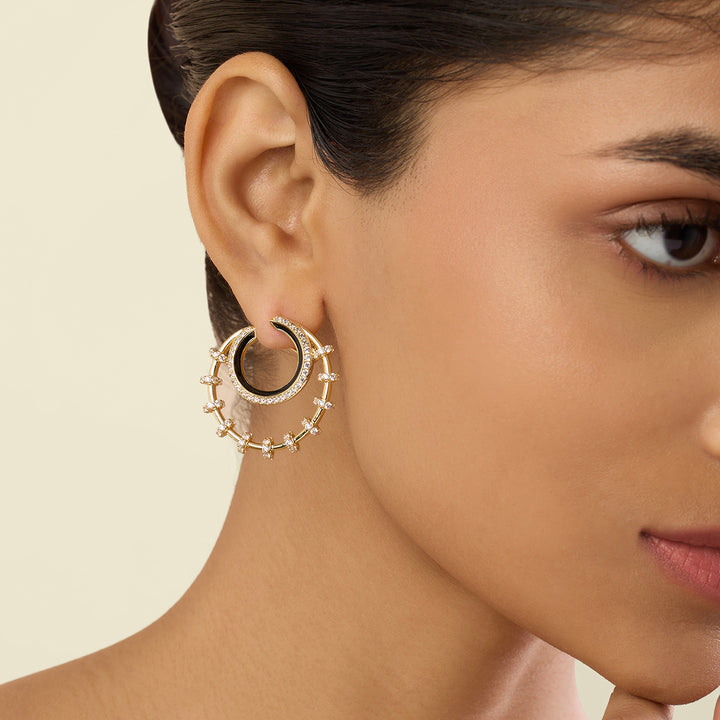 Tanguya Double Hoops In 18Kt Gold Plated
