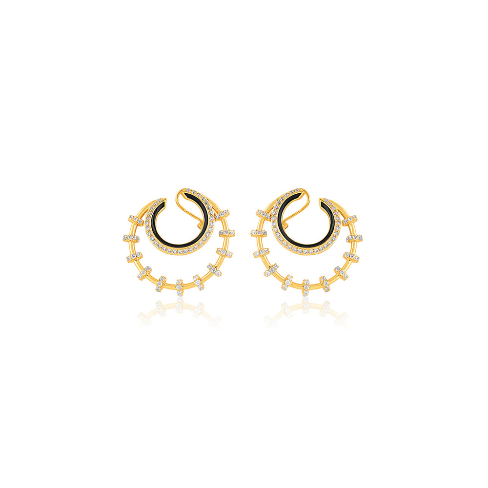 Tanguya Double Hoops In 18Kt Gold Plated