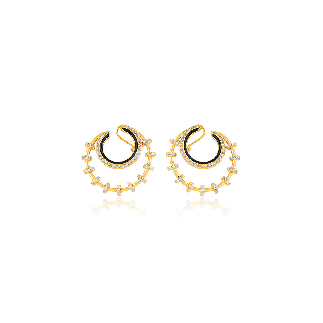 Tanguya Double Hoops In 18Kt Gold Plated