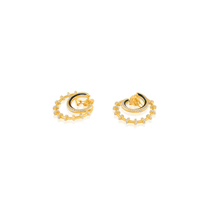 Tanguya Double Hoops In 18Kt Gold Plated