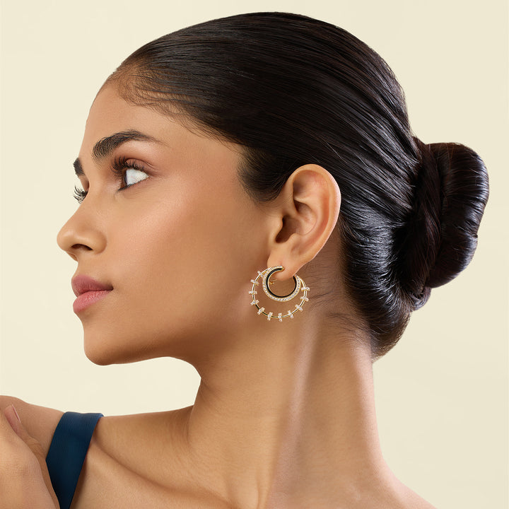Tanguya Double Hoops In 18Kt Gold Plated