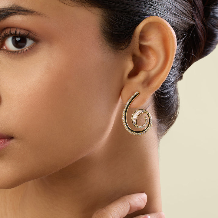 Surra Statement Hoops In 18Kt Gold Plated