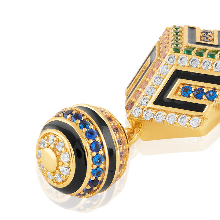 Arpelle Surreal Danglers In 18Kt Gold Plated