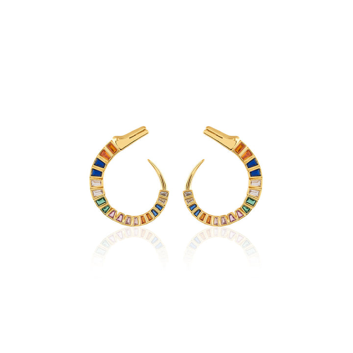 Axo Front Back Multi-coloured Earrings