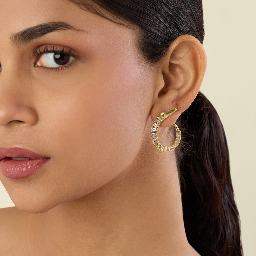 Axo Front Back Earrings