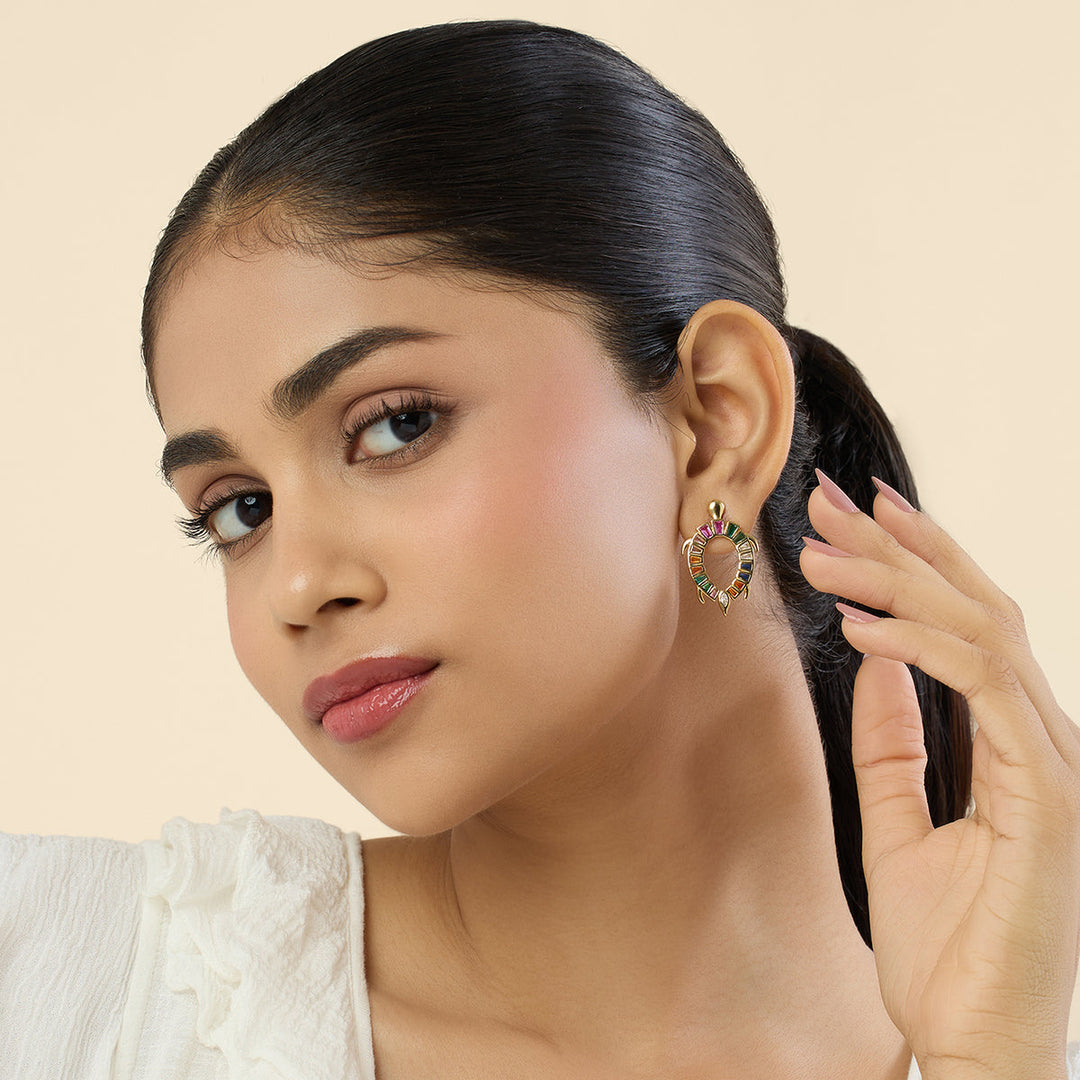 Koorma Multi-coloured Stud Earrings