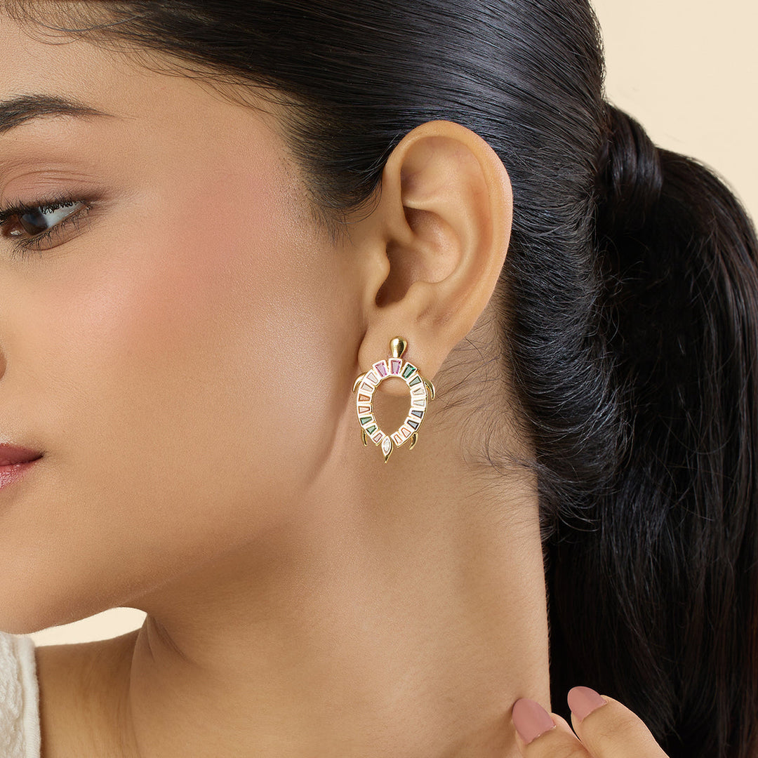 Koorma Multi-coloured Stud Earrings
