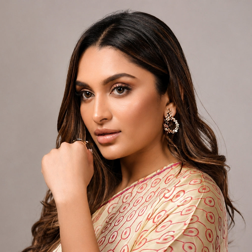 Vaan Multi-coloured Front Back Earrings