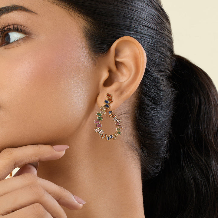 Naagin Front Back Earrings
