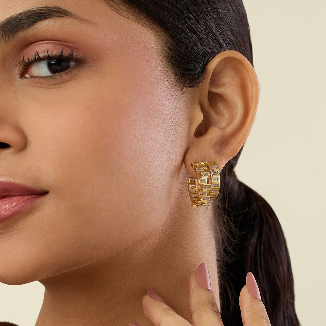 Pavi Double Hoops