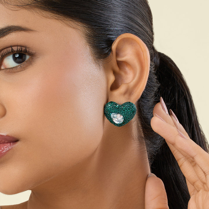 Aurelia Emerald Stud Earrings