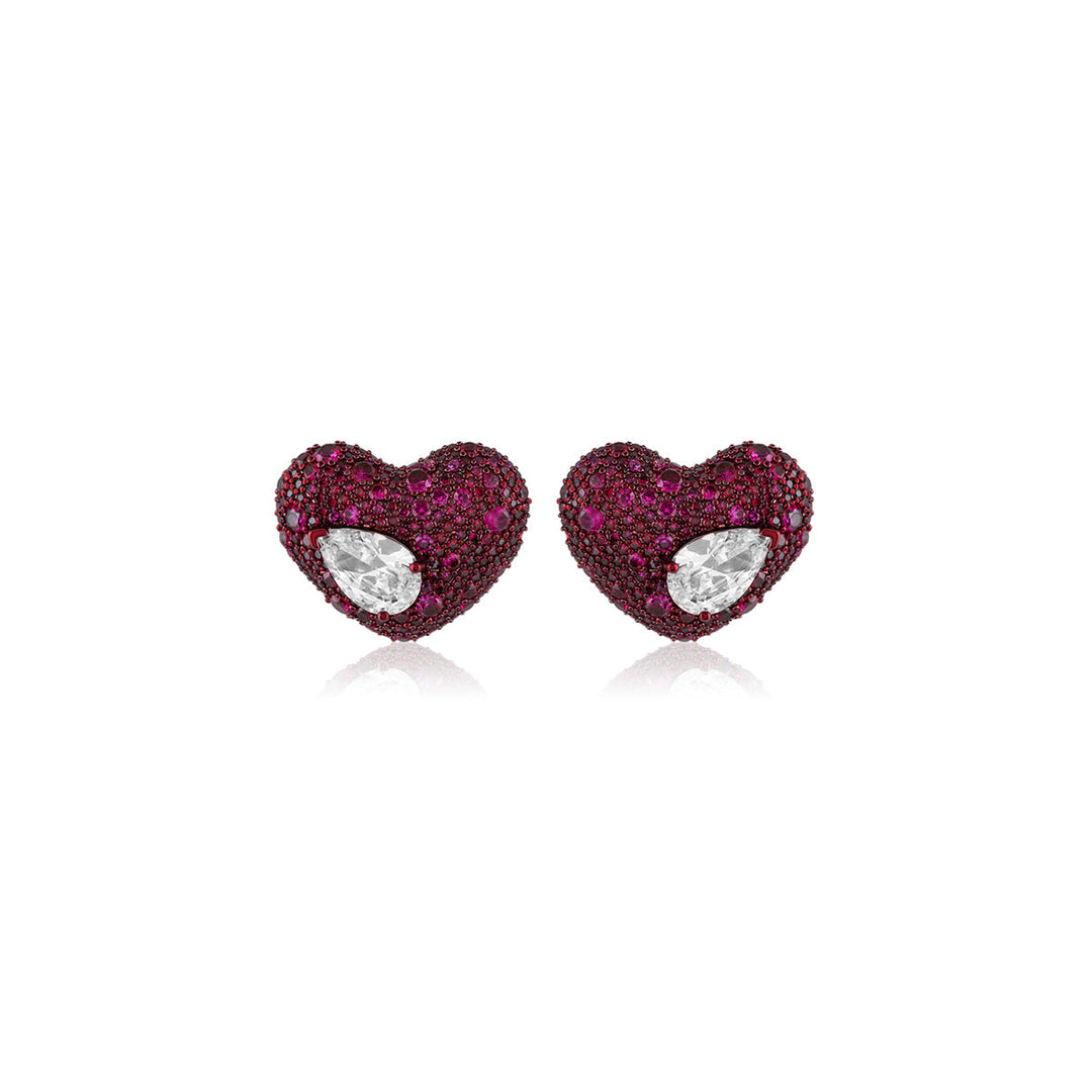Celeste Ruby Stud Earrings