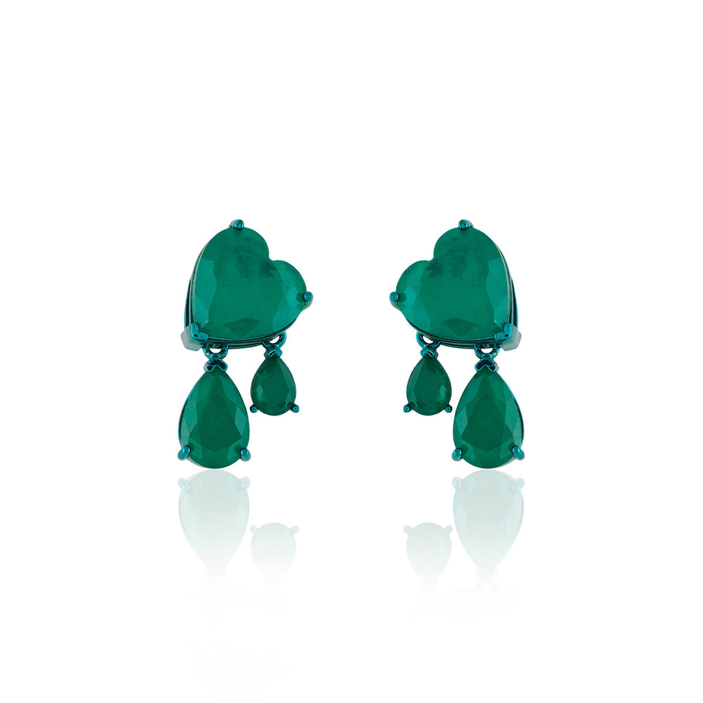 Elara Emerald Dangler Earrings