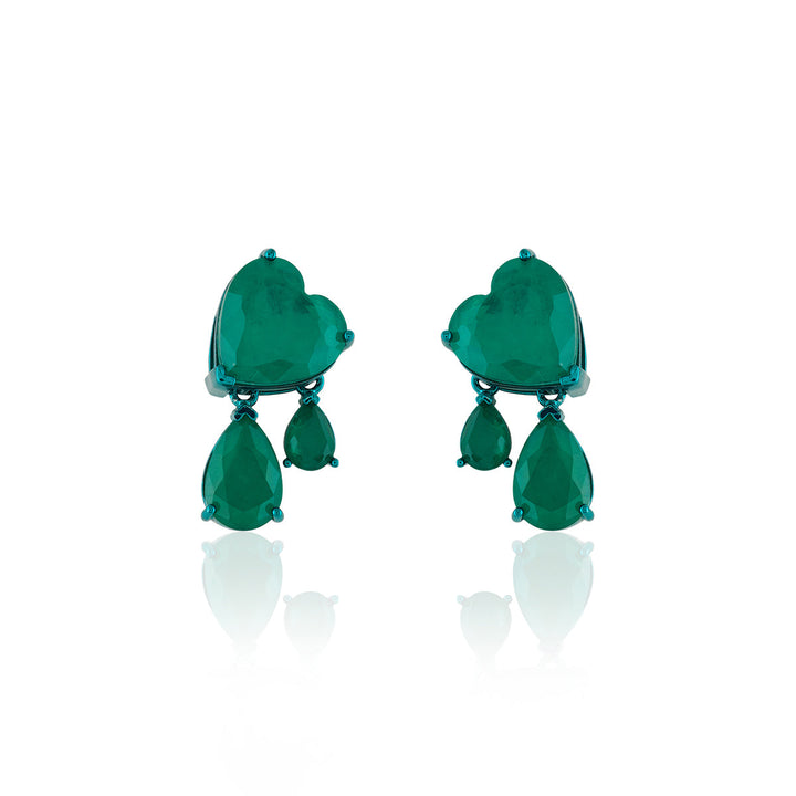 Elara Emerald Dangler Earrings