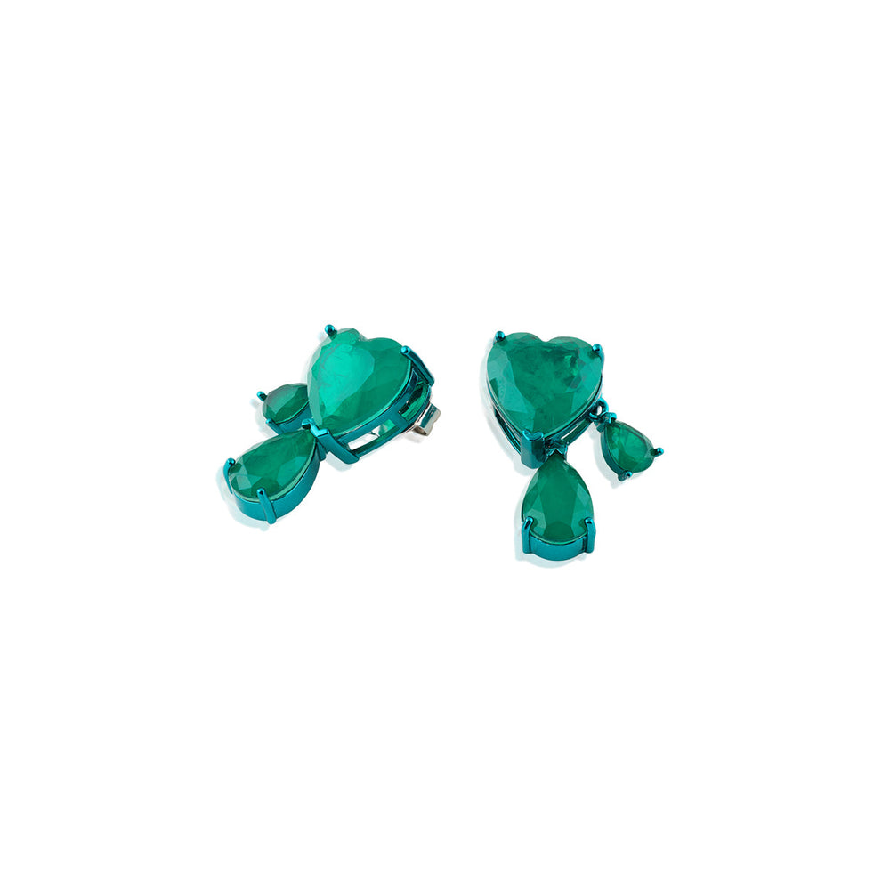Elara Emerald Dangler Earrings