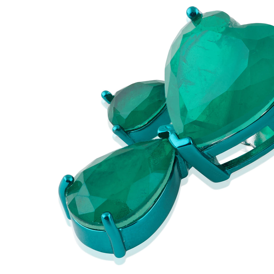 Elara Emerald Dangler Earrings