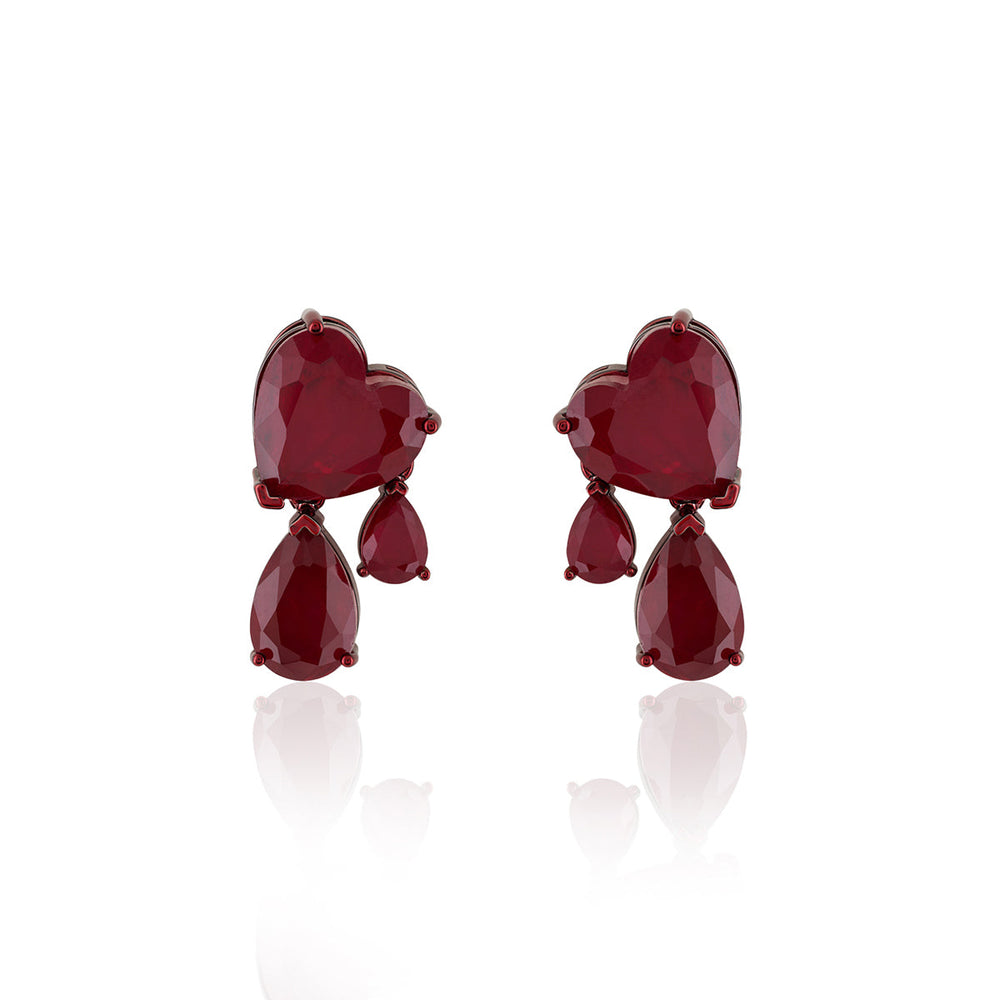 Valencia Ruby Dangler Earrings