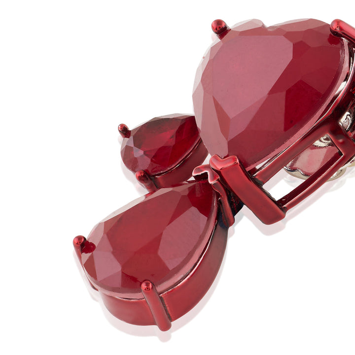 Valencia Ruby Dangler Earrings