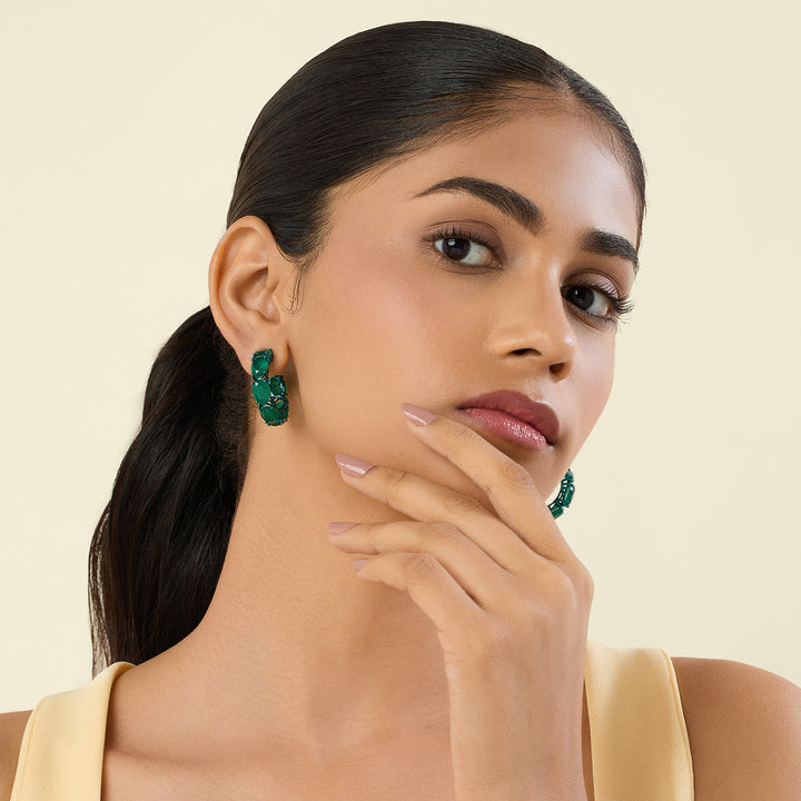 Lunara Emerald Earrings