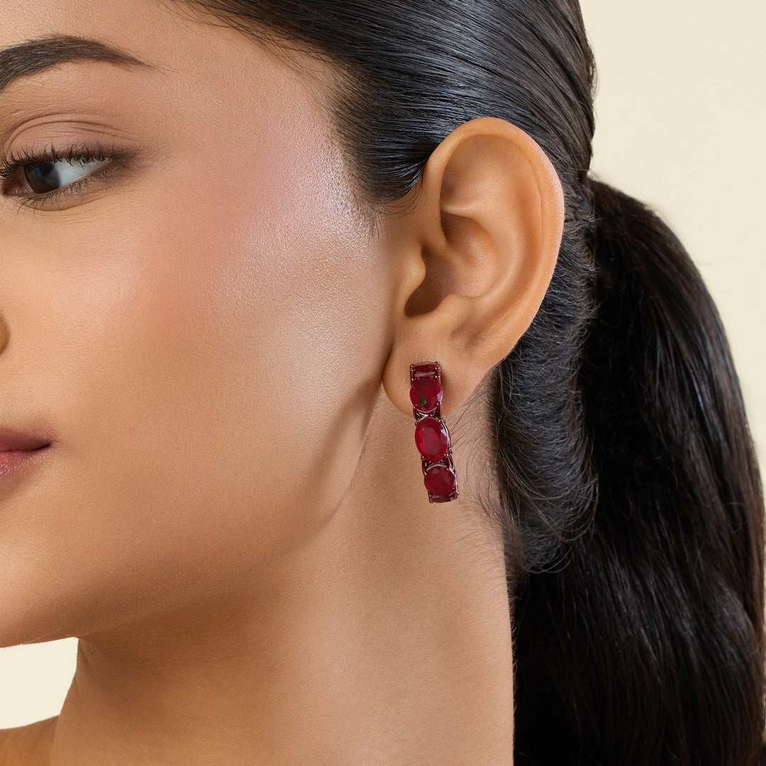 Marquise Ruby Earrings