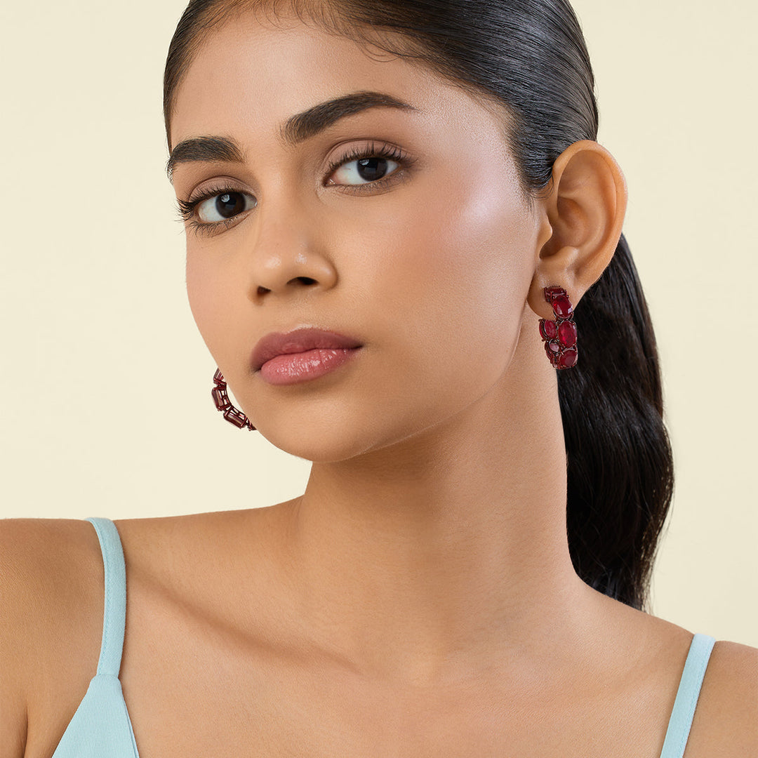 Marquise Ruby Earrings