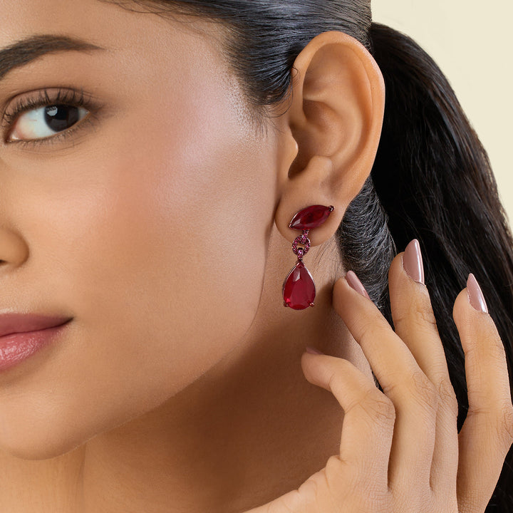 Arabella Ruby Dangler Earrings