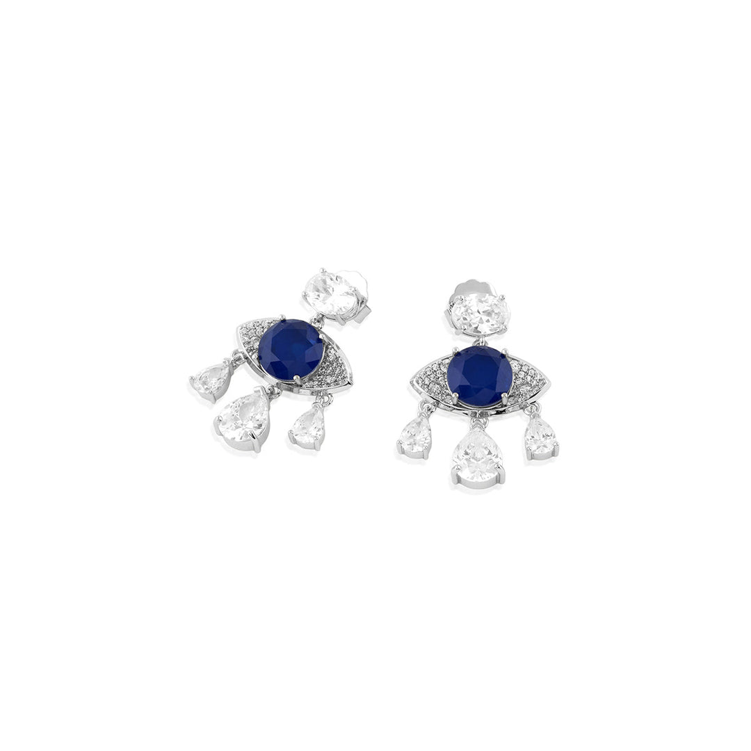 Camellia Sapphire Dangler Earrings
