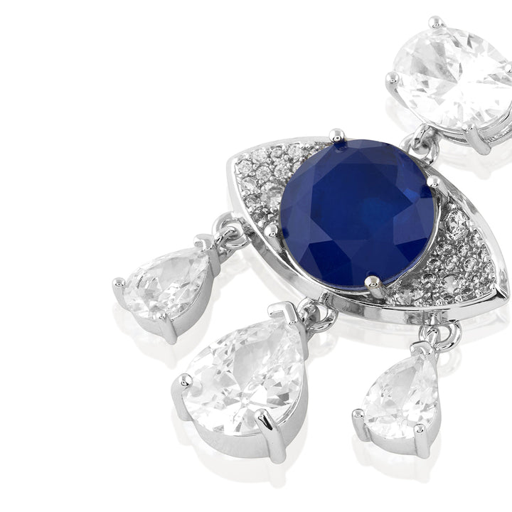 Camellia Sapphire Dangler Earrings