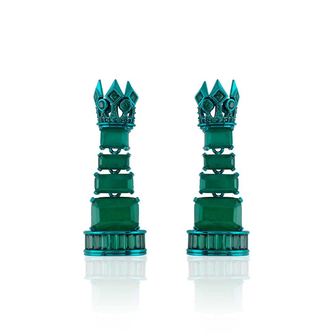 Alouette Emerald Dangler Earrings