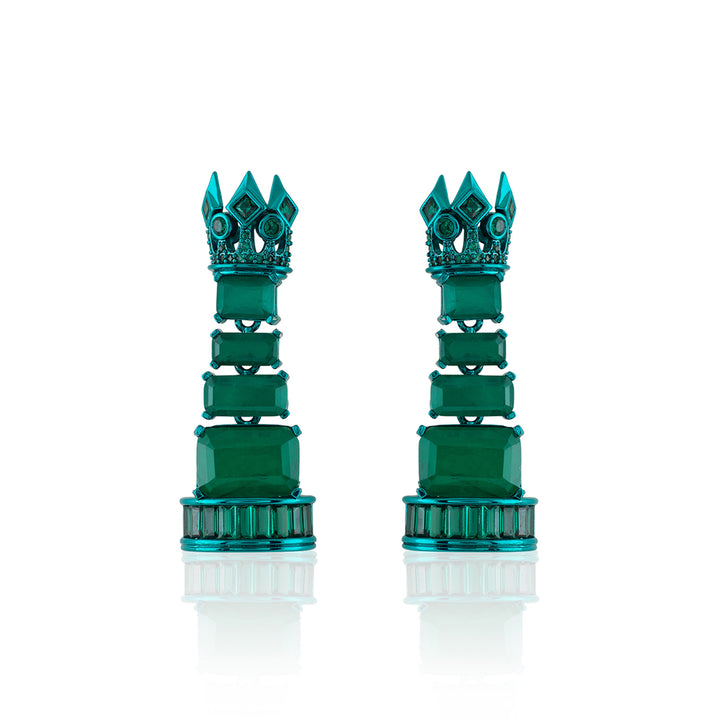 Alouette Emerald Dangler Earrings