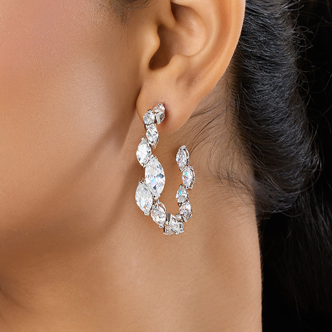 Celeste Opaline Hoop Earrings